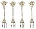 Decorative Stainless Steel Honeybee Mini Fork Set of Four