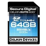 Delkin 64GB Elite 633 Secure Digital (SDHC) UHS-I 633x Memory Card, up to 90 MB/Sec