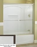 Sterling 5405-59DR-G69 Deep Bronze with Lake Mist Glass Finesse Bypass Shower Door 5425-59DR-G69