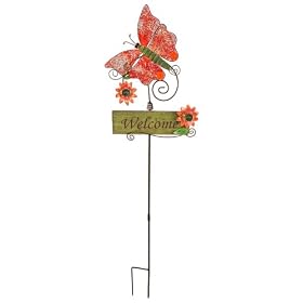 Sunset Vista Designs Enchanted Garden Collection Butterfly Motion Garden Stake by 