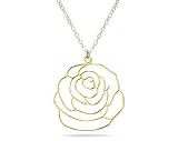 22K Gold Plated Rose Pendant
