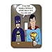 Search : Rich Diesslins Funny General Cartoons - Super Hero Parody with Batman and Superman at the bar - Light Switch Covers - single toggle switch