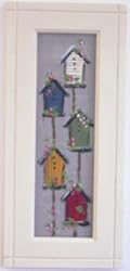 Small Painted Screen - Birdhouse