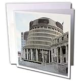 Albom Design Structure - Beehive New Zealand Parliament Wellington NZ - Greeting Cards-12 Greeting Cards with envelopes