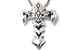 925 Sterling Silver Cross Pendant Necklace [1777]