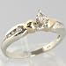 10K White & Yellow Gold Diamond Ring - OldCities Estate Jewelry