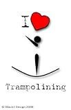I Love Trampolining Pack of 12 stickers 7cm x 4.5cm