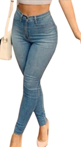 Generic Women High Waist Packet Hip Slim Jeans Pencil Trousers