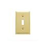Baldwin 4751.030.CD Classic Square Beveled Edge Single Toggle Switch Plate, Polished Brass - Lacquered