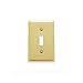Baldwin 4751.030.CD Classic Square Beveled Edge Single Toggle Switch Plate, Polished Brass - Lacquered