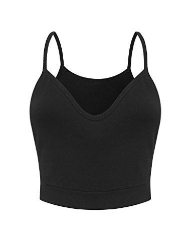 Mely Shine Women's Essential Sleeveless Tank Bustier Bra Crop Top