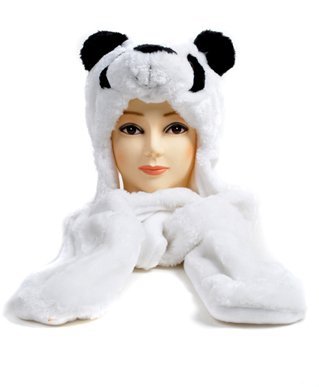 BG 'Hat-imals' Plush Animal Winter Hats with Paws (Collection 4) (Panda (BGHATCL-YL1))
