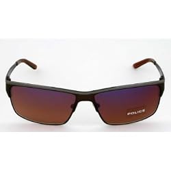 Genuine Police Sunglasses with Gunmetal/Burgundy Frame and Rose Mirror Lenses. Model: S2935-Q29X