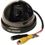 Security Labs SLC-1041 Mini Dome Camera - Black & White - CCD - Cable