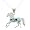 Southwestern Turquoise and Lapis Inlaid Horse Pendant in Sterling Silver by Native American Indian Artist Calvin Begay on 20" Sterling Bead Chain , #7783