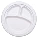 IFN Green 29-3007 Fiber 3-C Bagasse Plate, 10.3" Length x 10.3" Width x 0.8" Height (Case of 500)