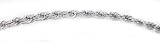Unisex 24k White Gold Layered GL 3mm Rope Necklace Chain Perfect for Charms/Pendants Comes with Lifetime Warranty (#3)