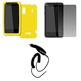 EMPIRE Yellow Silicone Skin Case Cover + Screen Protector + Car Charger (CL ....