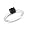 1/3 cttw Round Black Diamond Solitaire Ring in 18K White Gold - Size 6