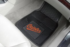 4 PC Baltimore Orioles Vinyl Car Mats 2 Front & 2 Back