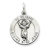 Sterling Silver Divino Nino Medal (Divine Infant Jesus)