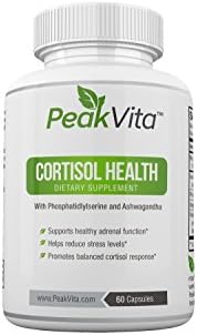 BEST Cortisol Health - Natural Supplement for Adrenal Function, Stress Relief and Balanced Cortisol Response - With Phosphatidylserine, Magnesium and Ashwagandha - 60 Vegetarian Capsules