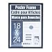 DAX MANUFACTURING INC. Flat Face Wood Poster Frame with Plexiglas Window, 18 x 24, Black
