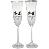 50th Anniversary Crystal Champagne Glasses
