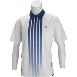 Buy K-Swiss Sublimated Polo (COLOR: White Blue, SIZE:Medium) by K-Swiss