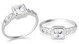 Princess Cut White Cz Ring Sterling Silver Size 8