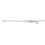 Sterling Silver Cuff "Peace" ID Bracelet With Peace Sign Charm Bracelet. FREE GIFT BOX