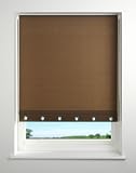 Dark Brown - Plain Eyelet Edge Roller Blind / Blinds - 120x160cm