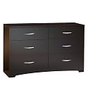South Shore Furniture, Step One Collection, 6 Drawer Triple Dresser, Chocolate