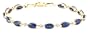 10k Yellow Gold Lab-Created Sapphire and Diamond Bracelet, 7.25"