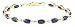 10k Yellow Gold Lab Created Sapphire and Diamond Bracelet, 7.25