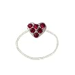 Toe Ring - T34 - Crystal Illusion - Small Heart ~ Siam Red ~ SERENITY CRYSTALS