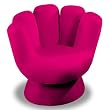 Lumisource Upholstered CHR-MITTMINI-HP Mini Mitt Chair - Hot Pink