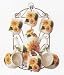 SUNFLOWER 9pc TEA Set Pot & Cups w/Iron Rack NEW!