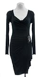 31 M3p46KCL. SL160  Bailey 44 Black Another One Bites The Dust Cowl Neck Dress