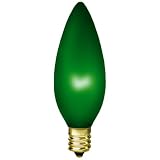 Buy 15 Watt - B10 - Luminescent Emerald Green - 130 Volt - Candelabra Base -... by Antique Light Bulb Co.