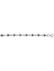 Sterling Silver Celtic Charm Bracelet, 1/4 inch wide