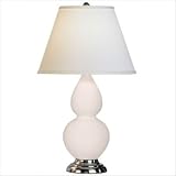 Double Gourd Accent Lamp Lily Silver Base with Str. Shade by Robert Abbey 1690