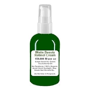 Amazon.com: Watts Beauty Retinol Face Cream 150,000 IU Per Oz / 2oz with Treatment Pump