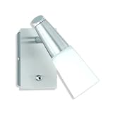 Trio 870470107 Energiespar-Wandleuchte 1xE14 9W, mit Schalter, Nickel matt