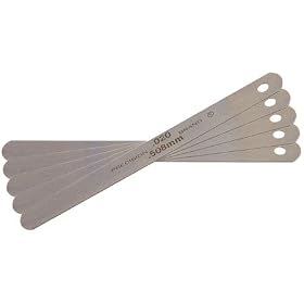 .0005 Thick, 1/2" x 12" Flat, Stainless Steel, Feeler Gage Stock, Precision Brand (1 Each)