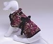 Oriental Dog Dress in Beautiful Asian Maroon & Gold Satin M