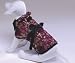 Oriental Dog Dress in Beautiful Asian Maroon & Gold Satin M
