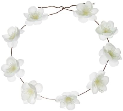 Hippie Love Flower Garland Crown Festival Hair Wreath Hat Colors: White