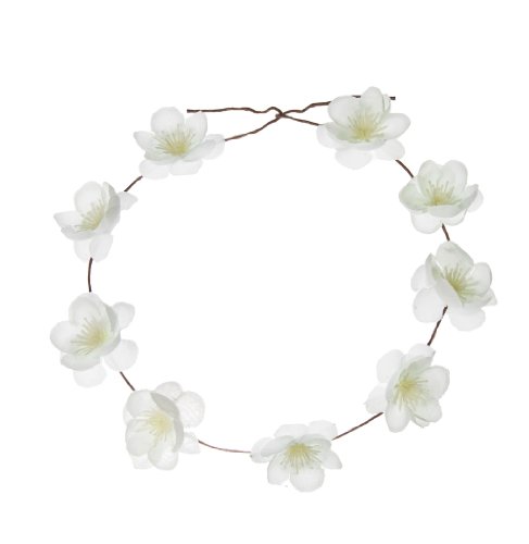 Hippie Love Flower Garland Crown Festival Hair Wreath Hat Colors: White