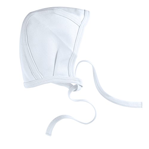 Kid U Not Baby Soft Cotton Knit Bonnet Hat (Pilot Cap) (1 (0-3 Months), White)